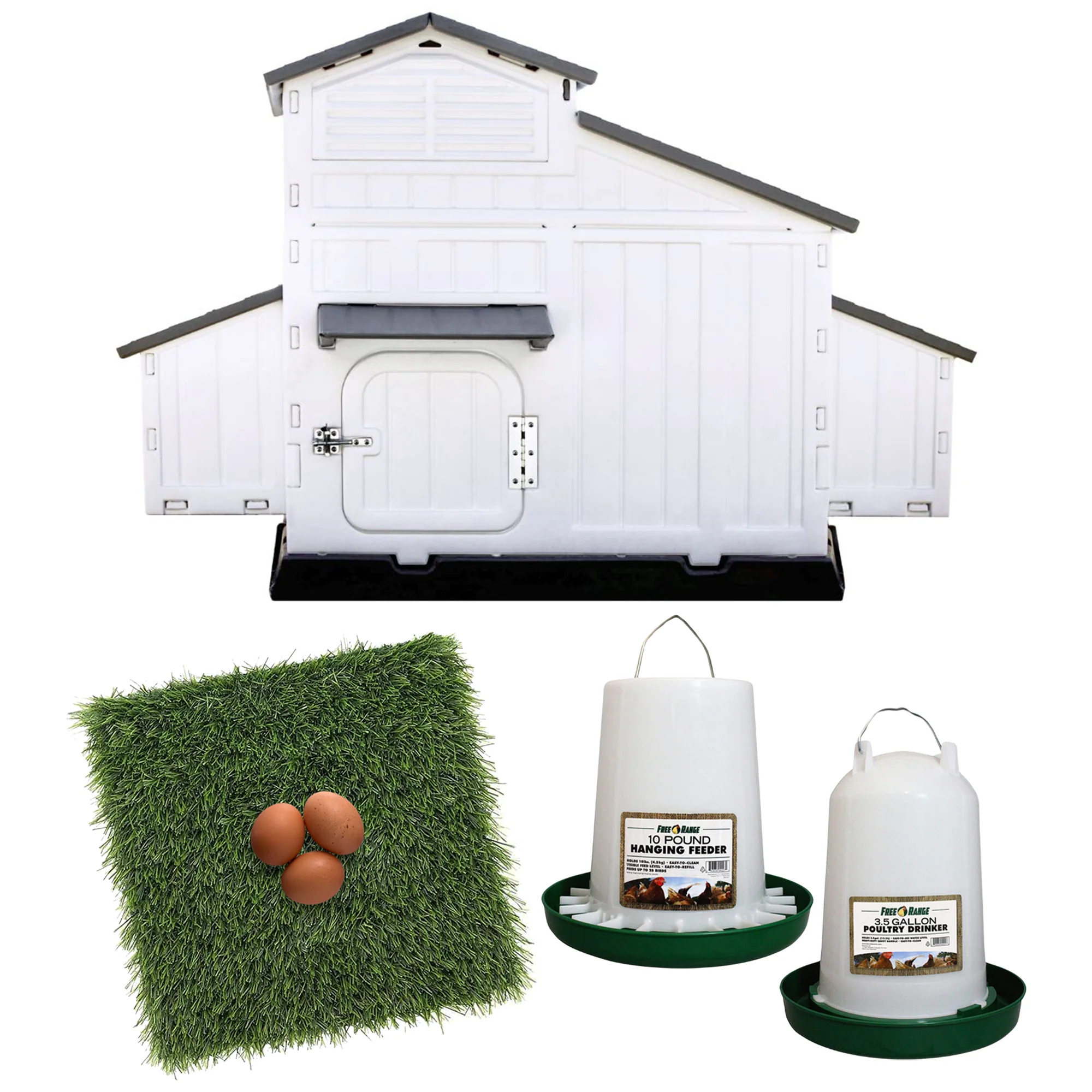 Formex Chicken Coop Kit with Feeder, Waterer, and Nest Box Liners - Buy Pet Shop