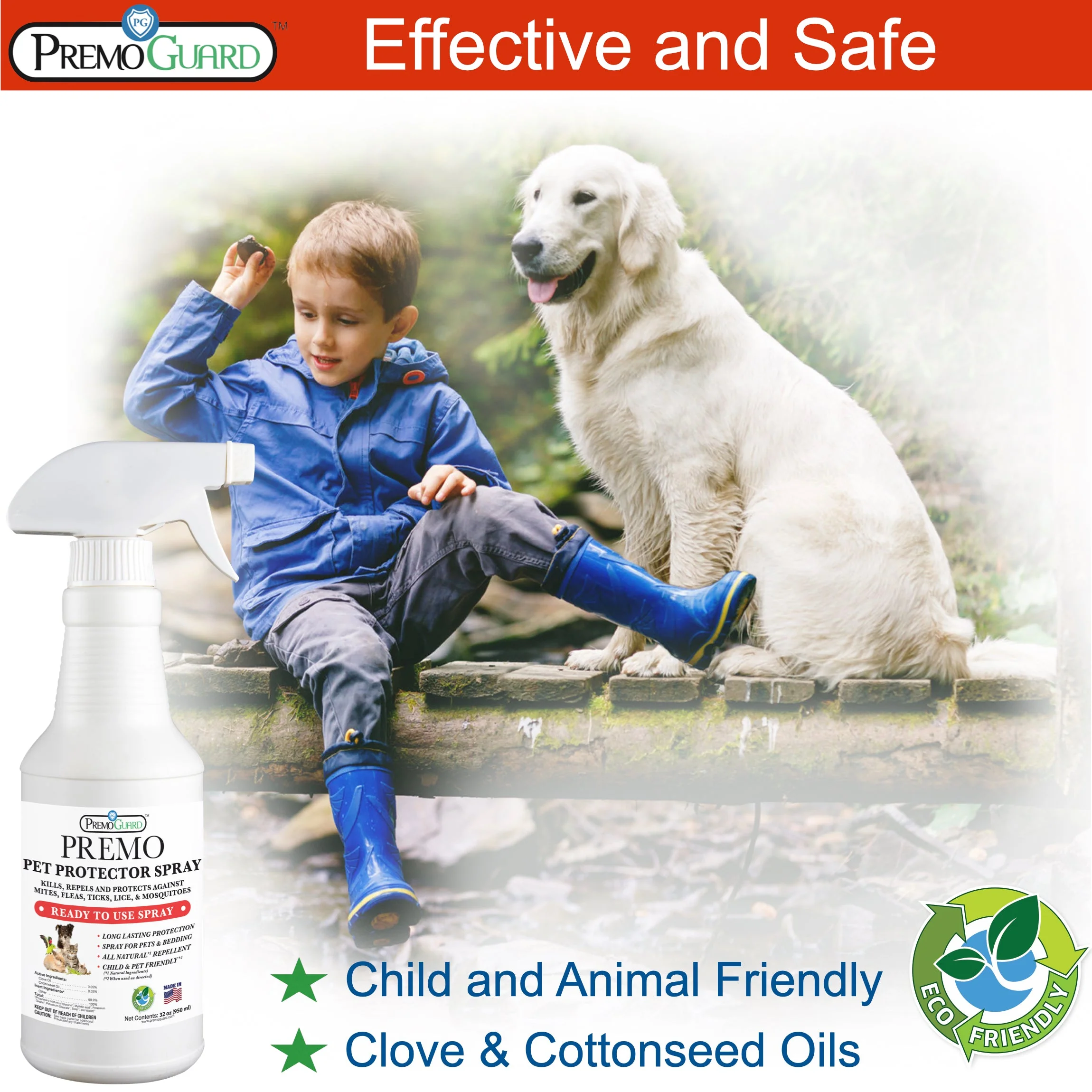 Pet Protector 32 oz - All Natural Non Toxic - Premo Guard - Buy Pet Shop