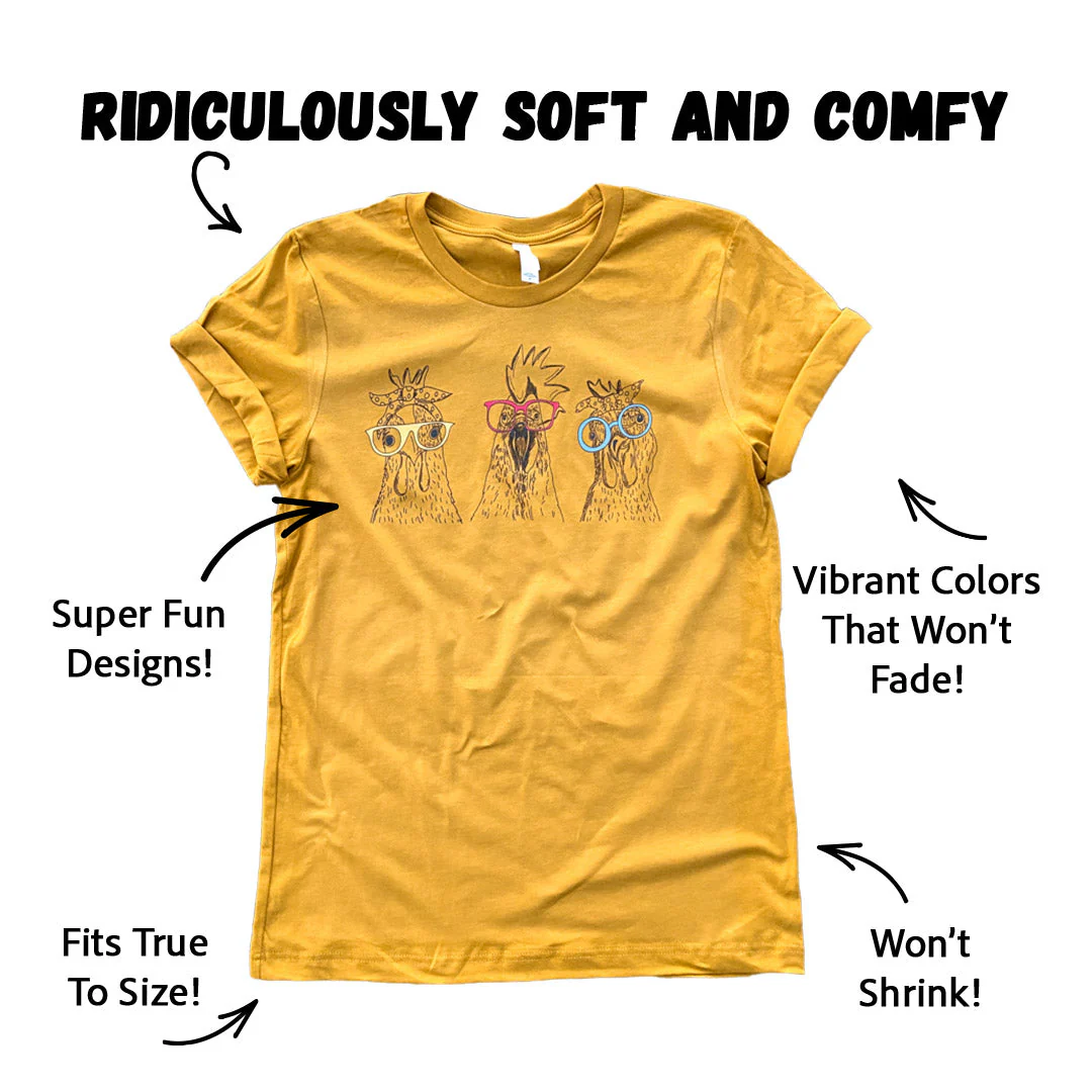 Chicken Glasses T-Shirt - Buy Pet Shop