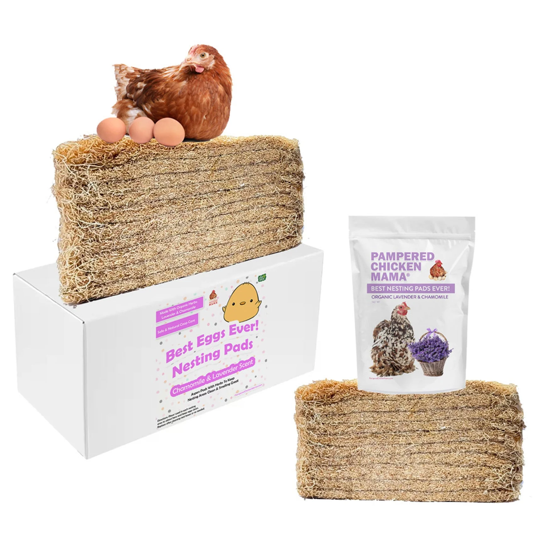 Best Eggs Ever! Aspen Chicken Nesting Pads with Herbs with Lavender & Chamomile - Buy Pet Shop