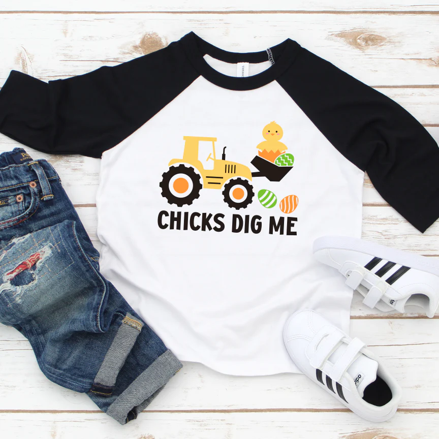 Chicks Dig Me Toddler Three-Quarter Sleeve Tee - Buy Pet Shop