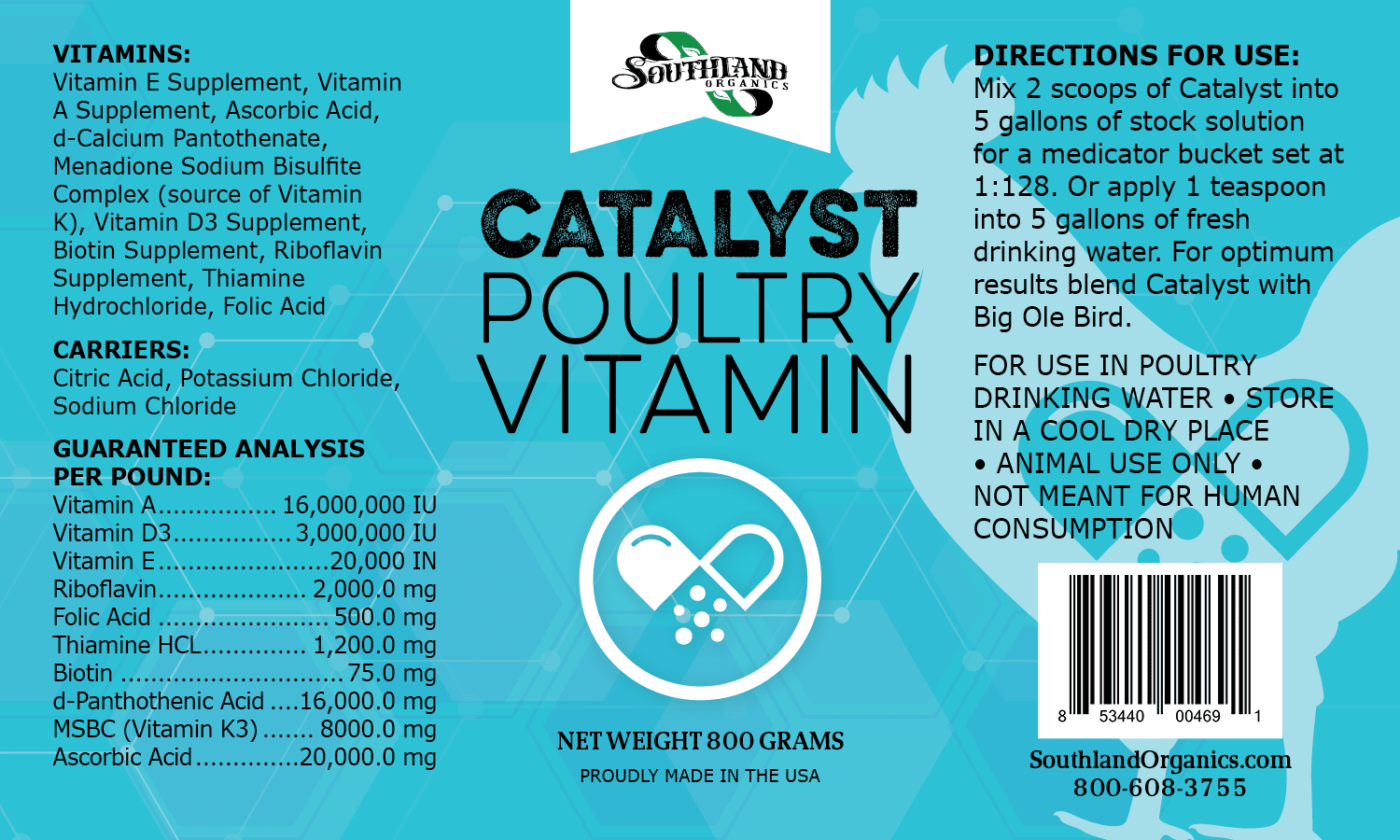 Catalyst | Poultry Vitamin Powder Supplement, 800 g - Buy Pet Shop