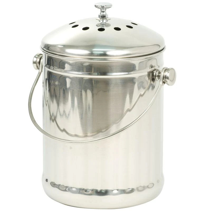 Stainless Steel Compost Pail (1 Gallon) - Buy Pet Shop