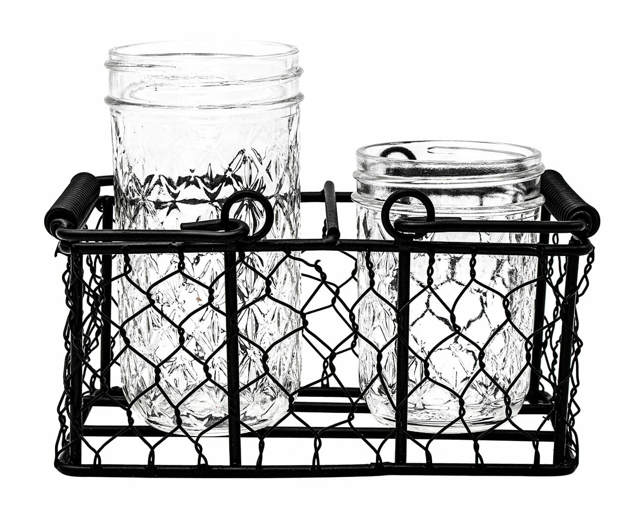 Chicken Wire Caddy for 2 Half Pint 8oz Mason Jars - Buy Pet Shop