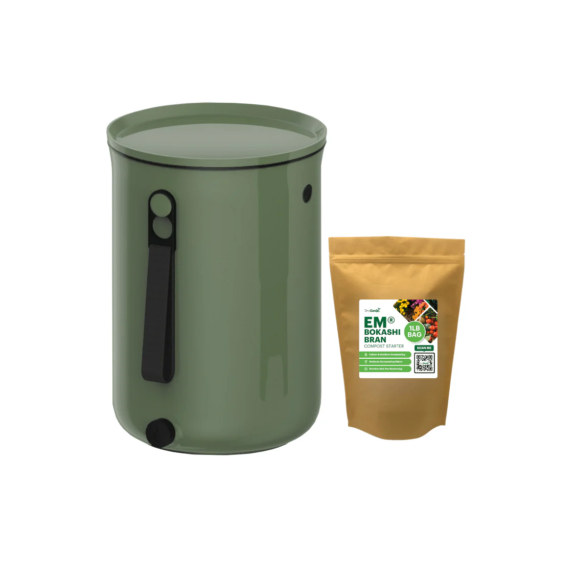 TeraGanix Bokashi Kitchen Compost Bin, 2.5 gal - Buy Pet Shop