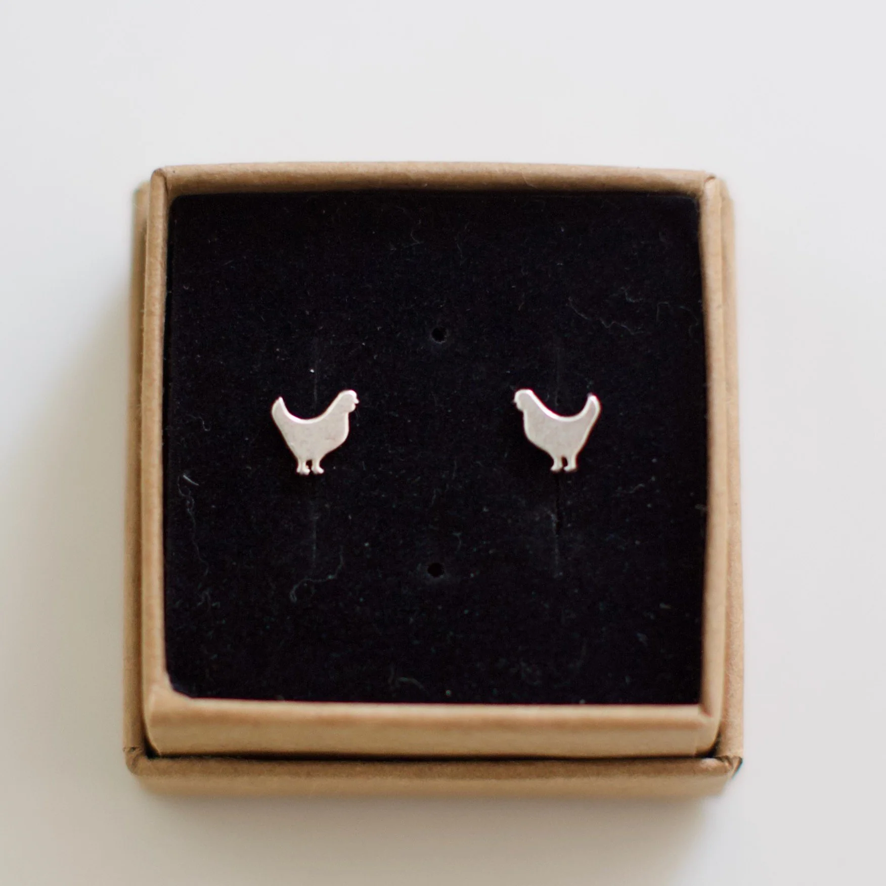 Sterling Silver Chicken Earrings - Buy Pet Shop