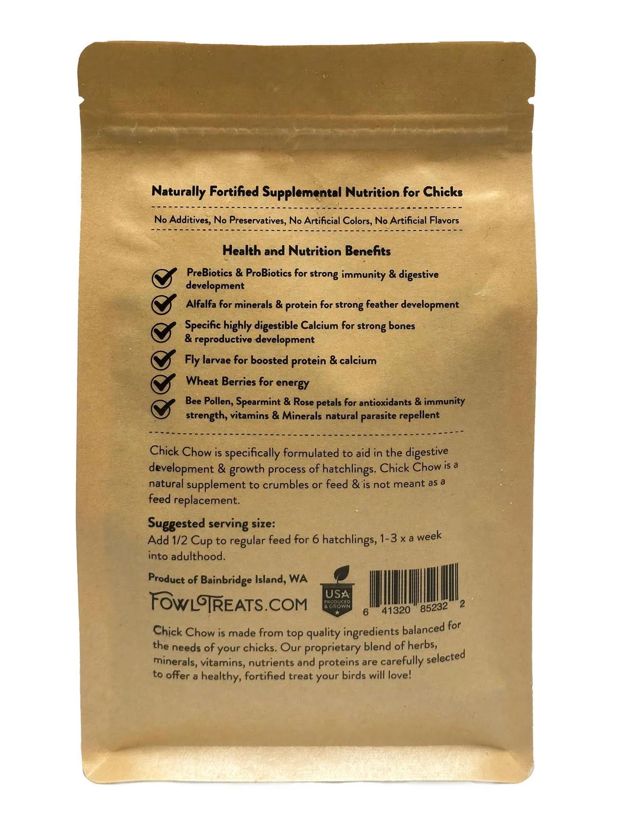Fowl Treats Chick Chow, Feed Supplement & Treat, 8 oz. - Buy Pet Shop