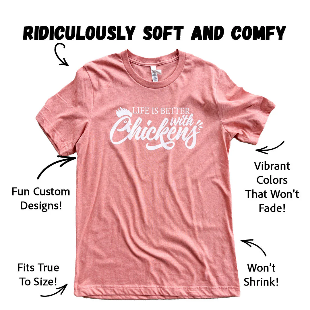 Life is Better with Chickens T-Shirt - Buy Pet Shop