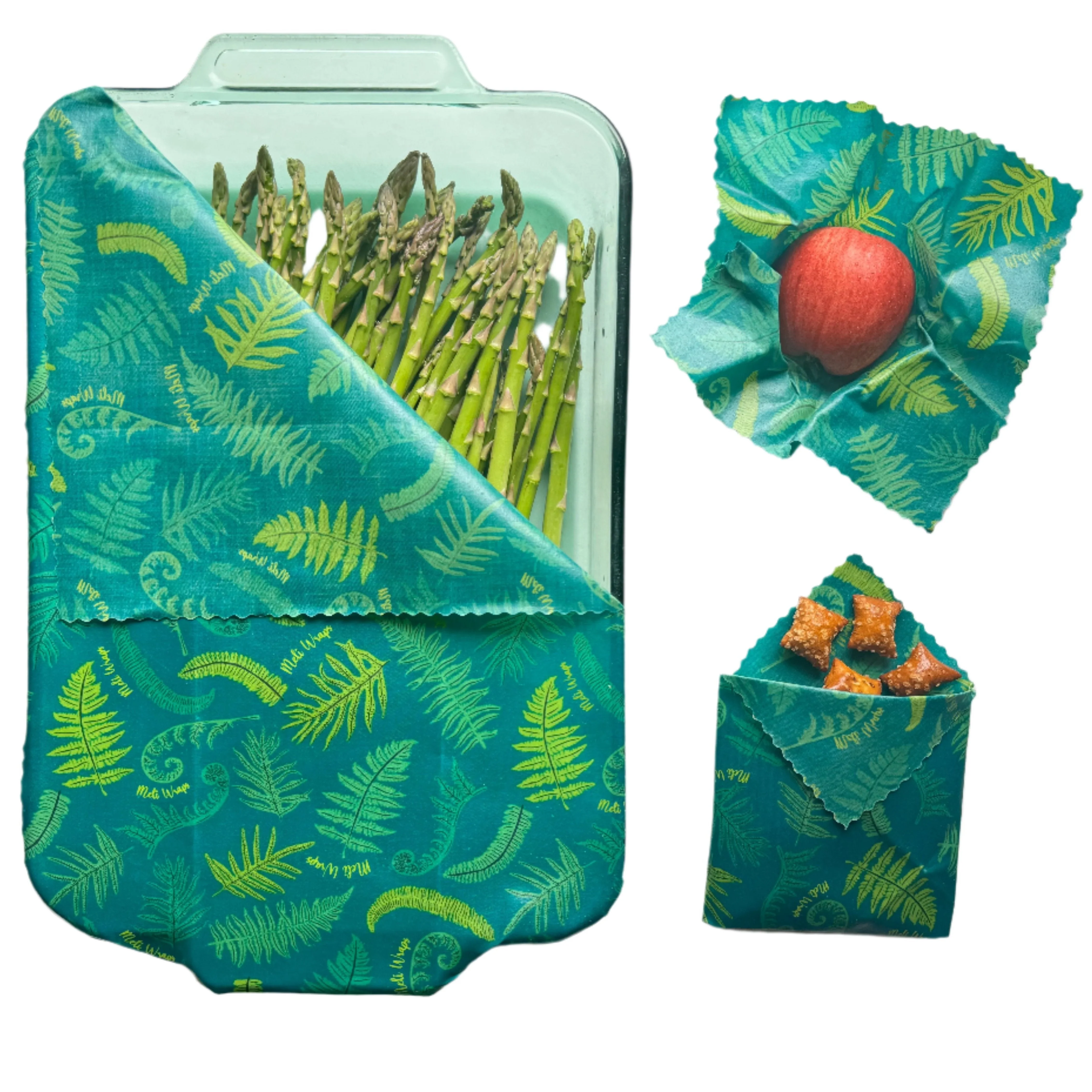 Beeswax Food Wrap - Fern Print - Buy Pet Shop