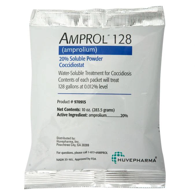 Amprol 128 (amprolium), 20% Soluble Powder, 10 oz + easy dosing scoop for small flocks - Buy Pet Shop