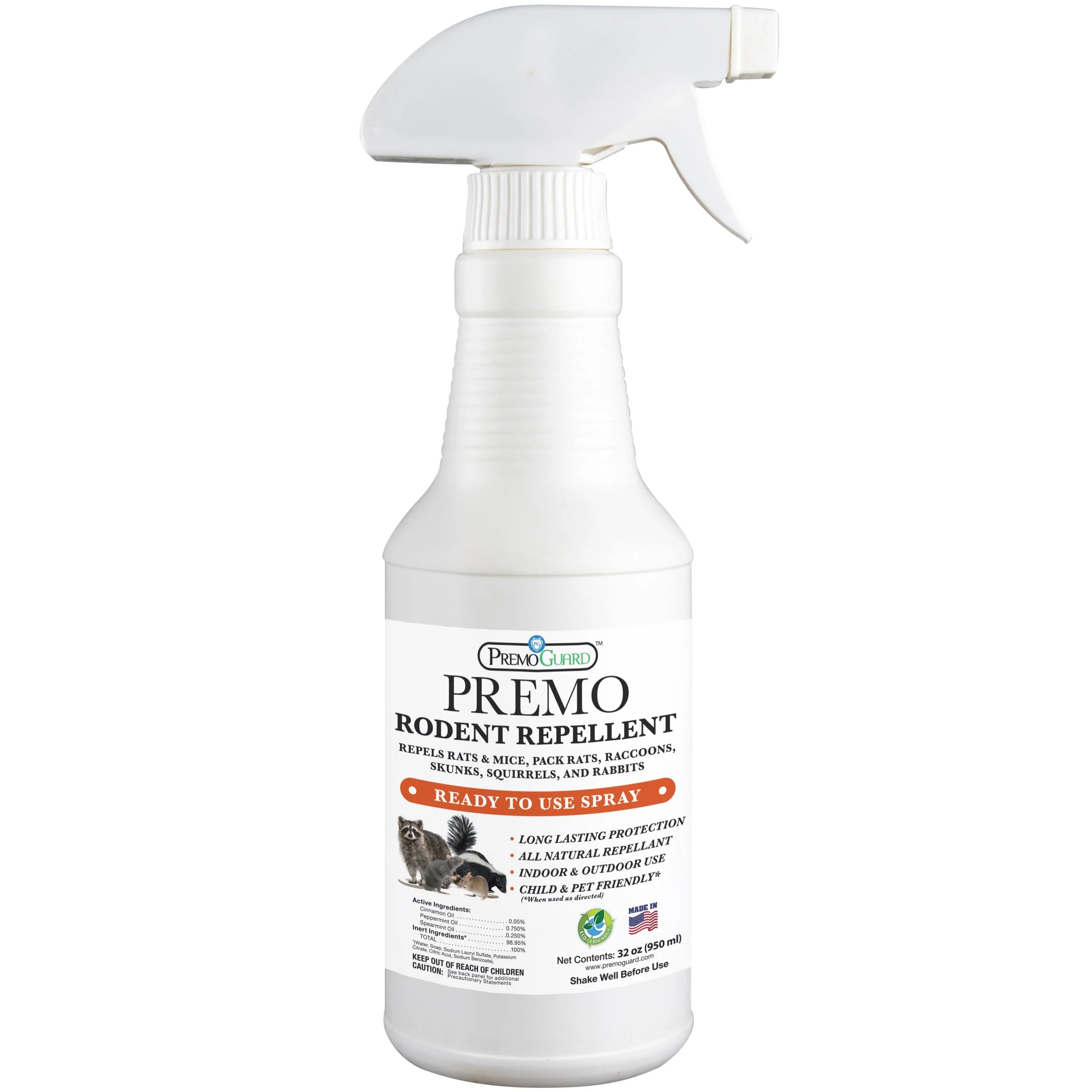 Rodent Repellent Spray - 32 oz - By Premo Guard - Buy Pet Shop