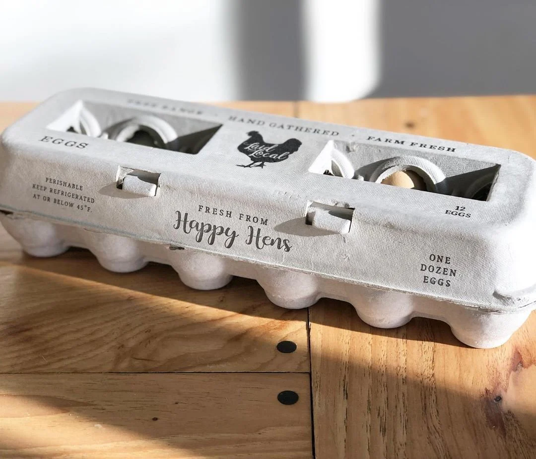 Henlay Laid Local Egg Cartons- Adorable Printed Vintage Design- 25, 90, or 250 - Buy Pet Shop