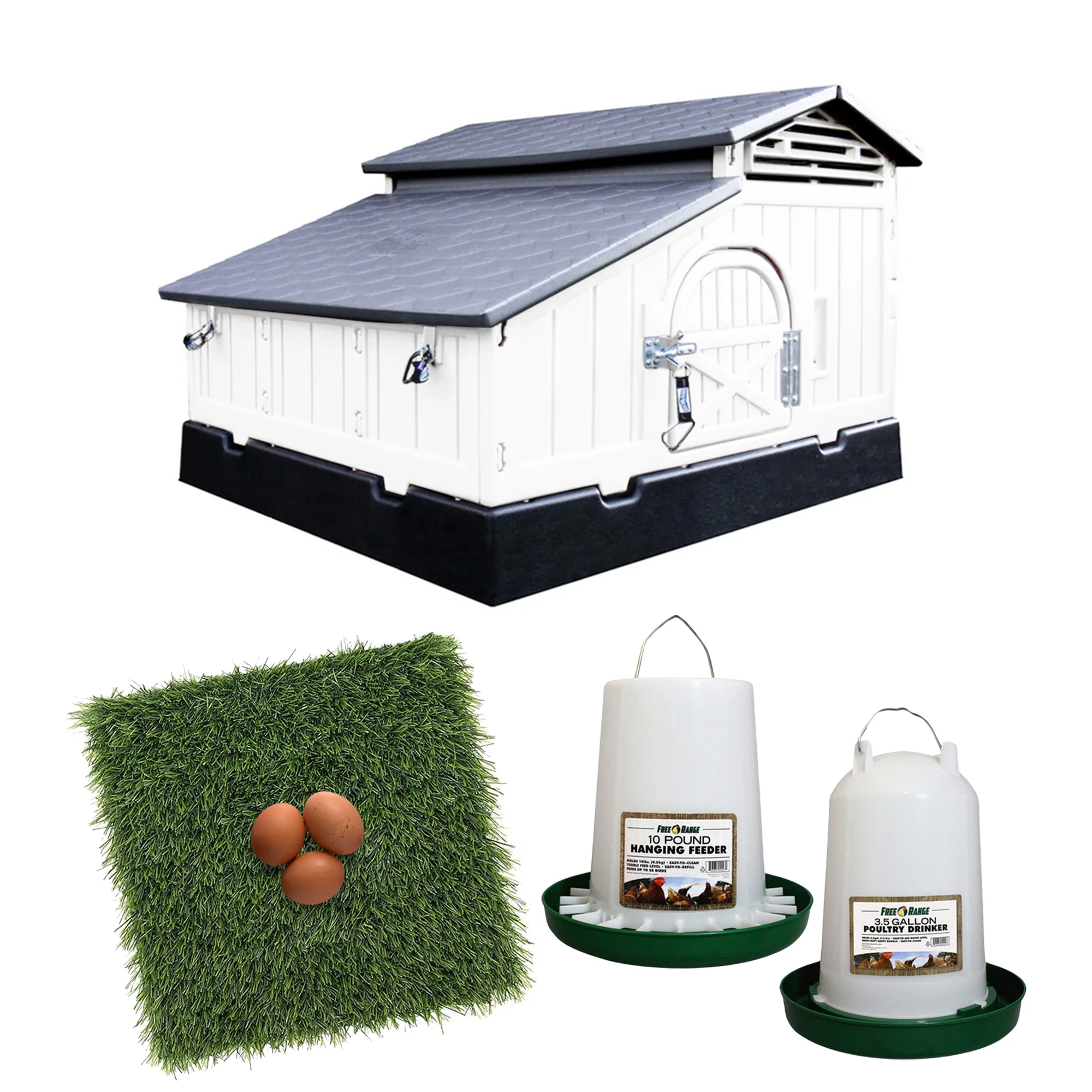 Formex Chicken Coop Kit with Feeder, Waterer, and Nest Box Liners - Buy Pet Shop