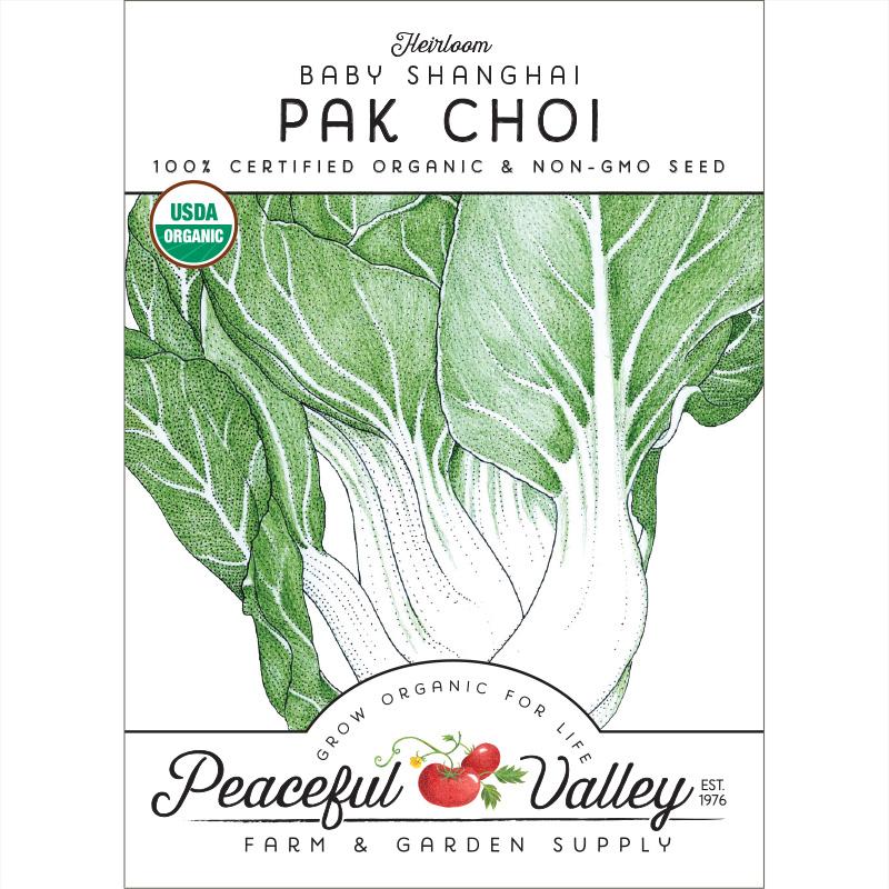 Pak Choi  Baby Shanghai Greens Seeds (Organic) - Buy Pet Shop