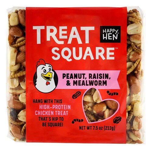 Happy Hen Treat Square, Peanut, Raisin & Mealworm - Buy Pet Shop