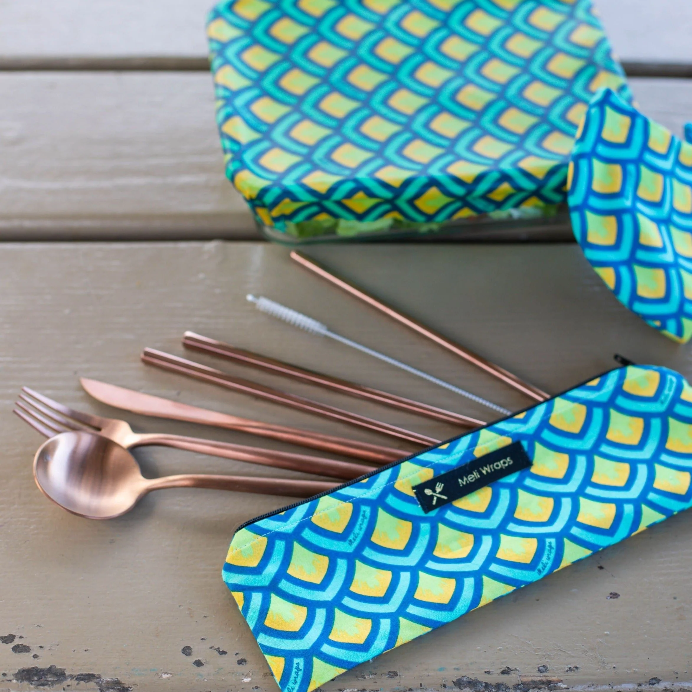 Meli Wraps Reusable Cutlery Set- Scales - Buy Pet Shop