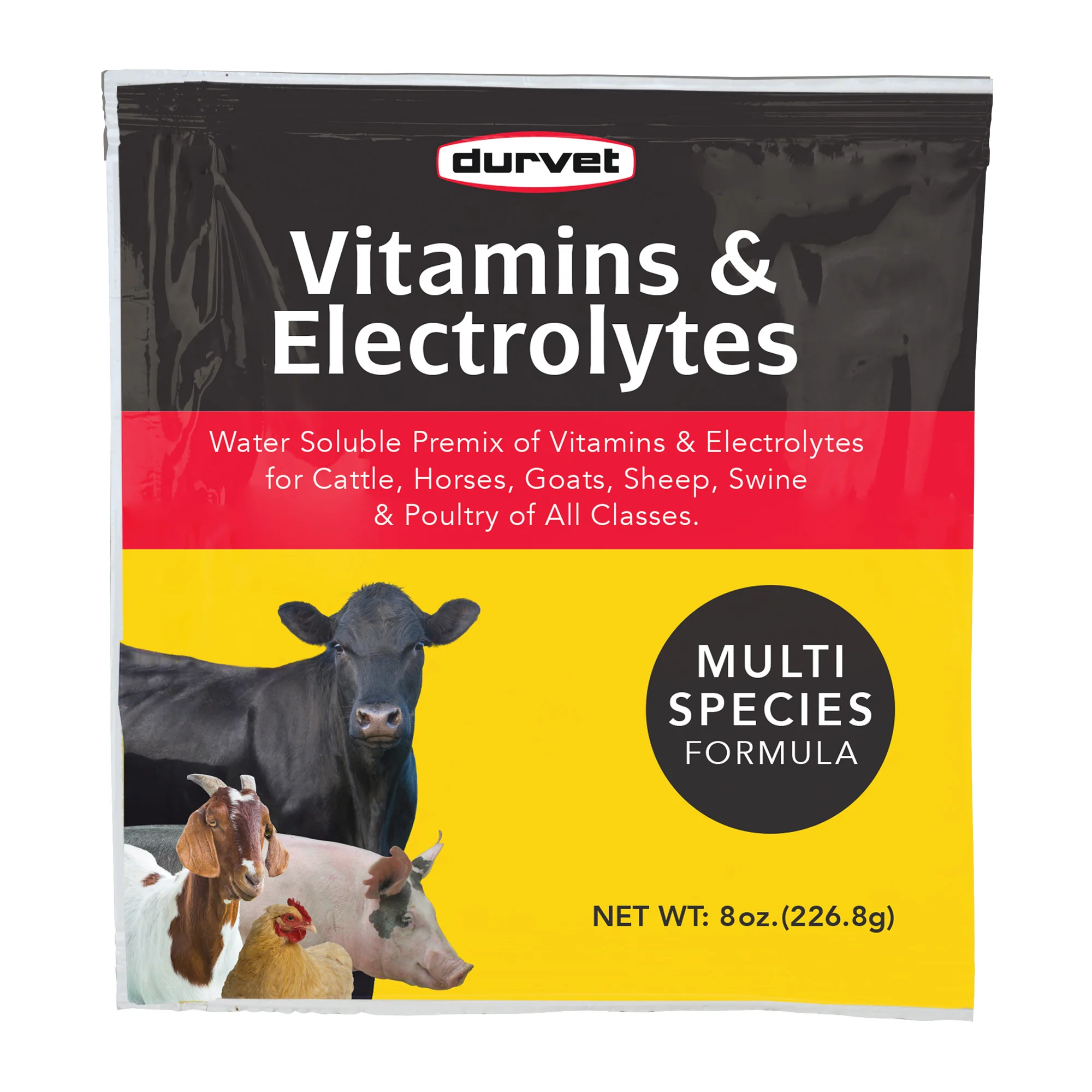 Durvet Vitamins & Electrolytes Water Soluble Premix (8oz, makes 64 doses) - Buy Pet Shop