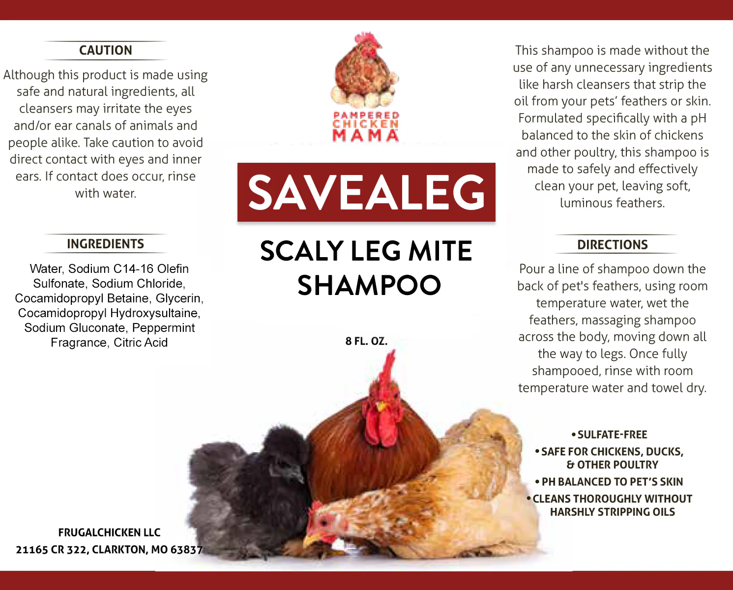 Savealeg Shampoo For Scaly Leg Mites - Buy Pet Shop