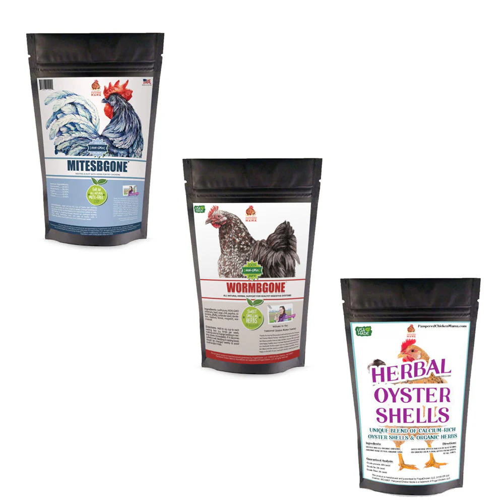 WormBGone Healthy Coop Bundle : 3 Products Chickens Love! (5 pounds total) - Buy Pet Shop