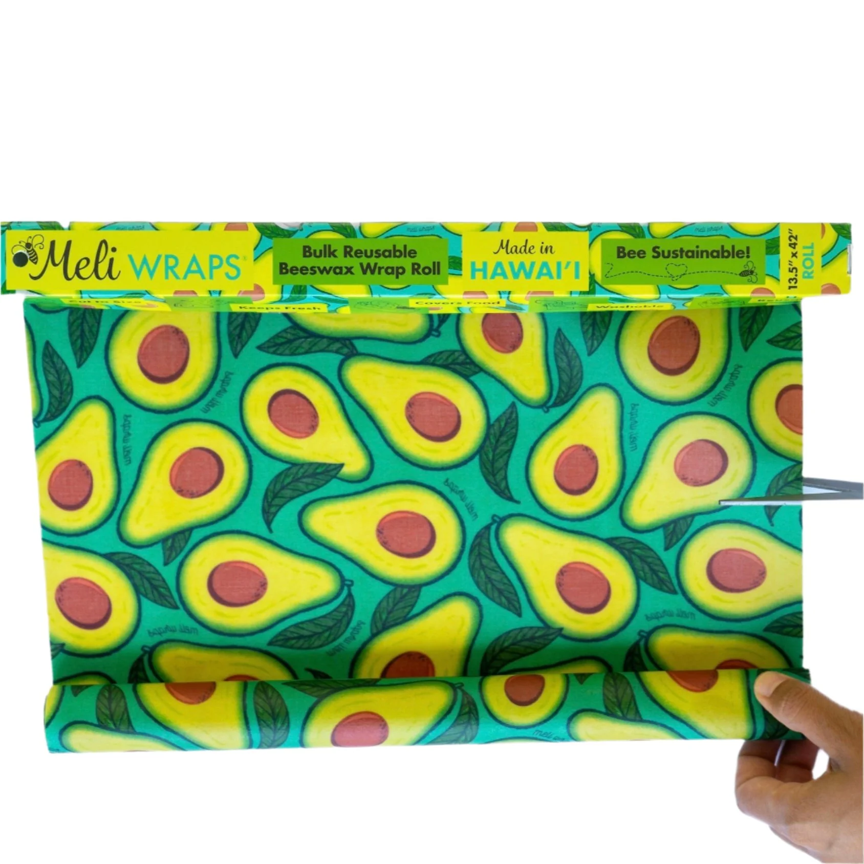 Beeswax Wrap Bulk Roll - Avocado Print - Buy Pet Shop