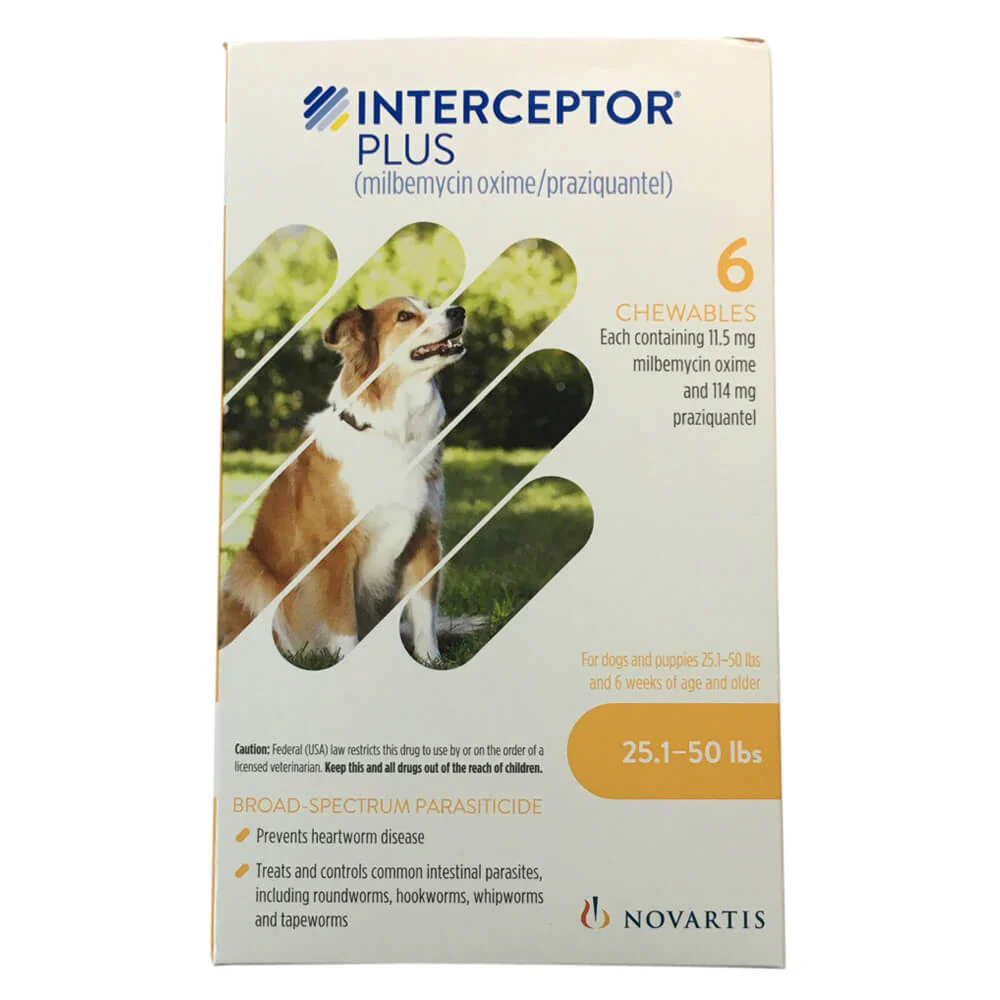 Rx Interceptor Plus Chewable Tablets for Dogs - Buy Pet Shop