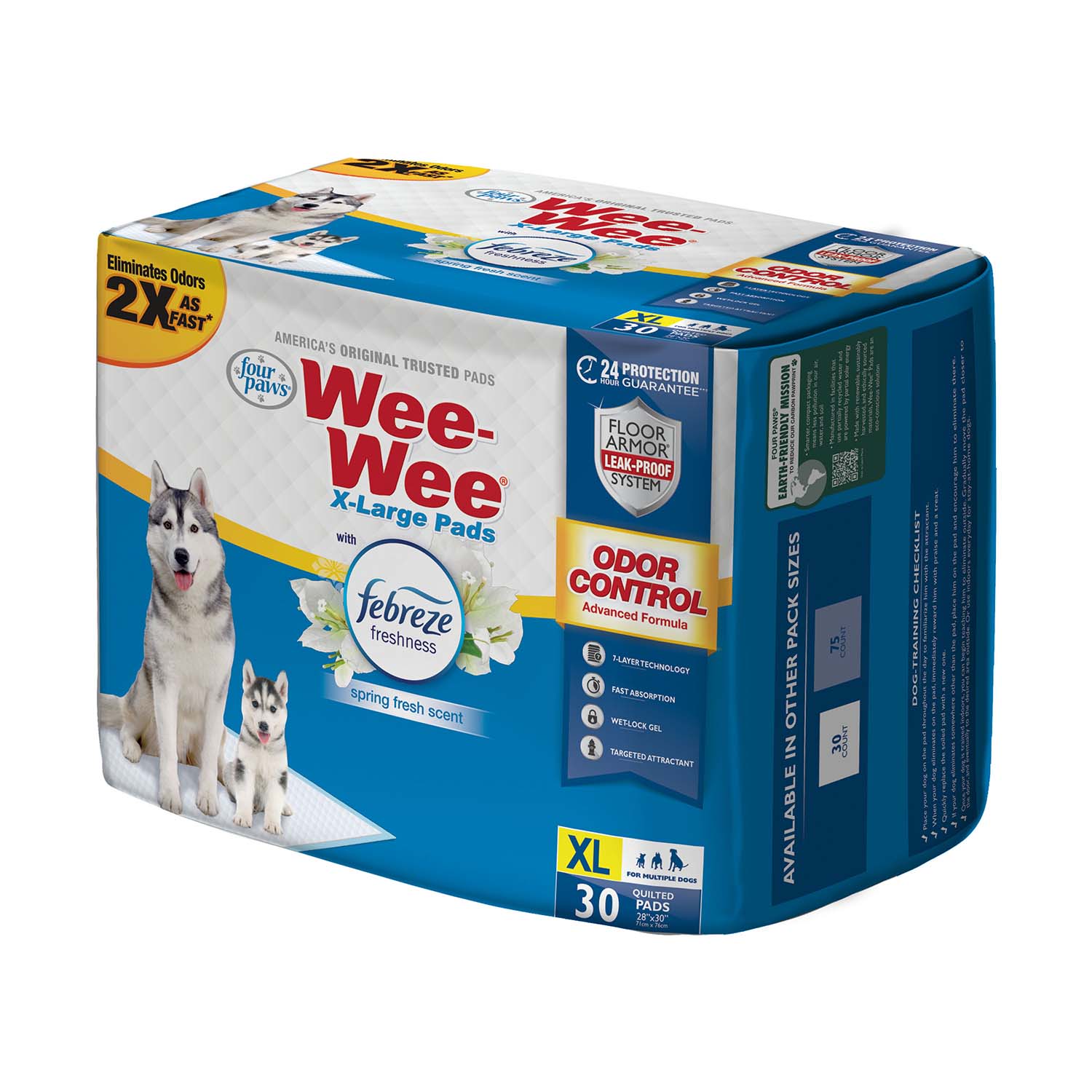 Wee-Wee Odor Control X-Large Dog Pads with Febreze Freshness - Buy Pet Shop