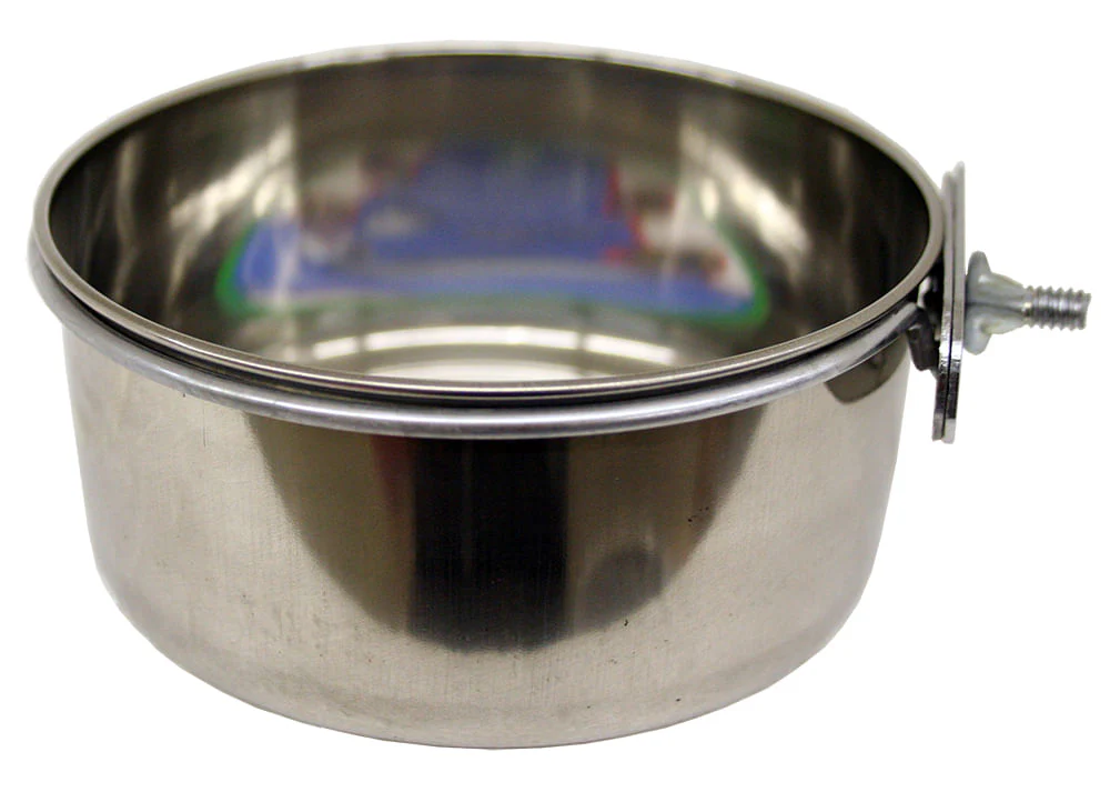 Indipets Stainless Steel Coop Cup with Screw-Nut Holder - Buy Pet Shop