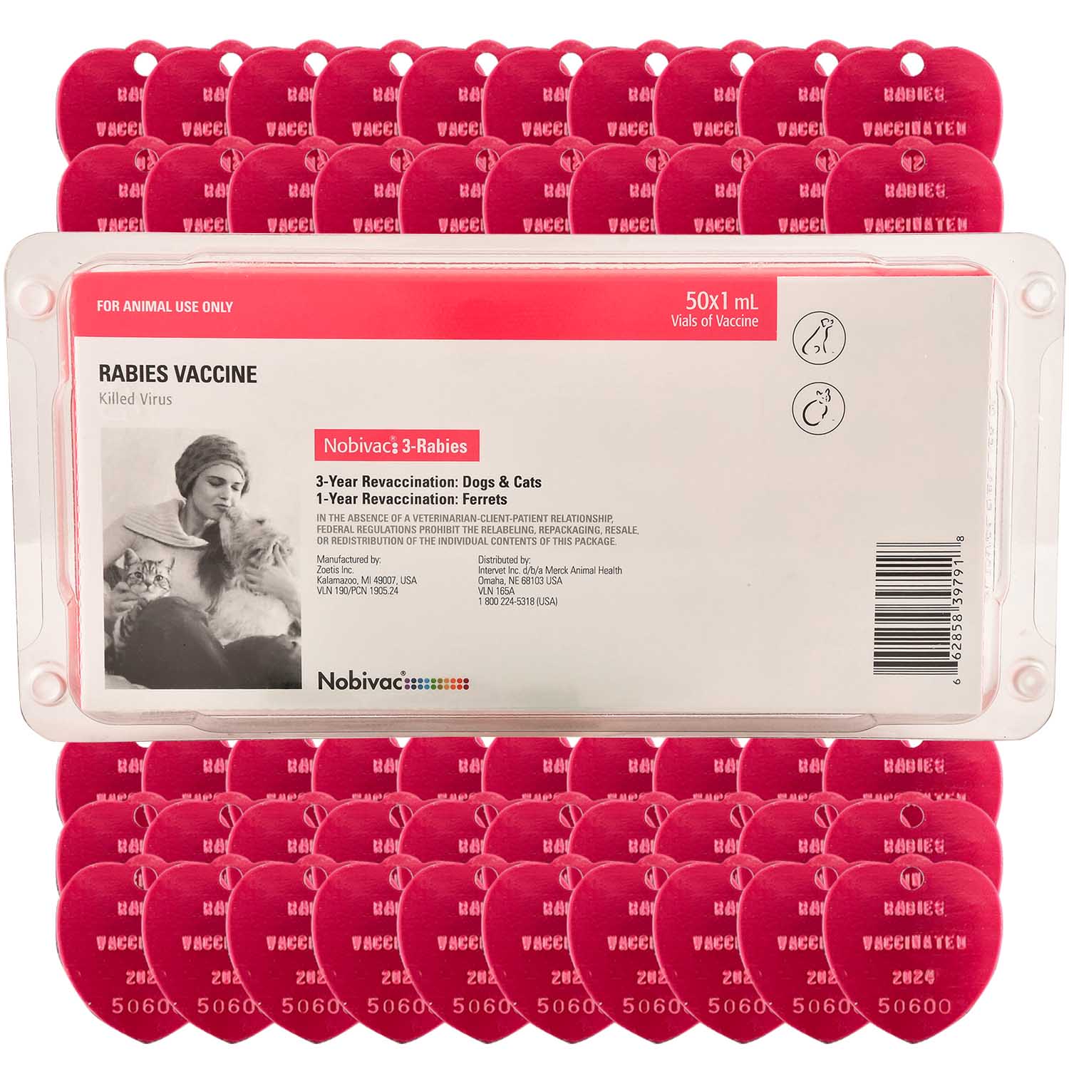 Nobivac 3 Rabies Vaccine Kit with Tags - Buy Pet Shop