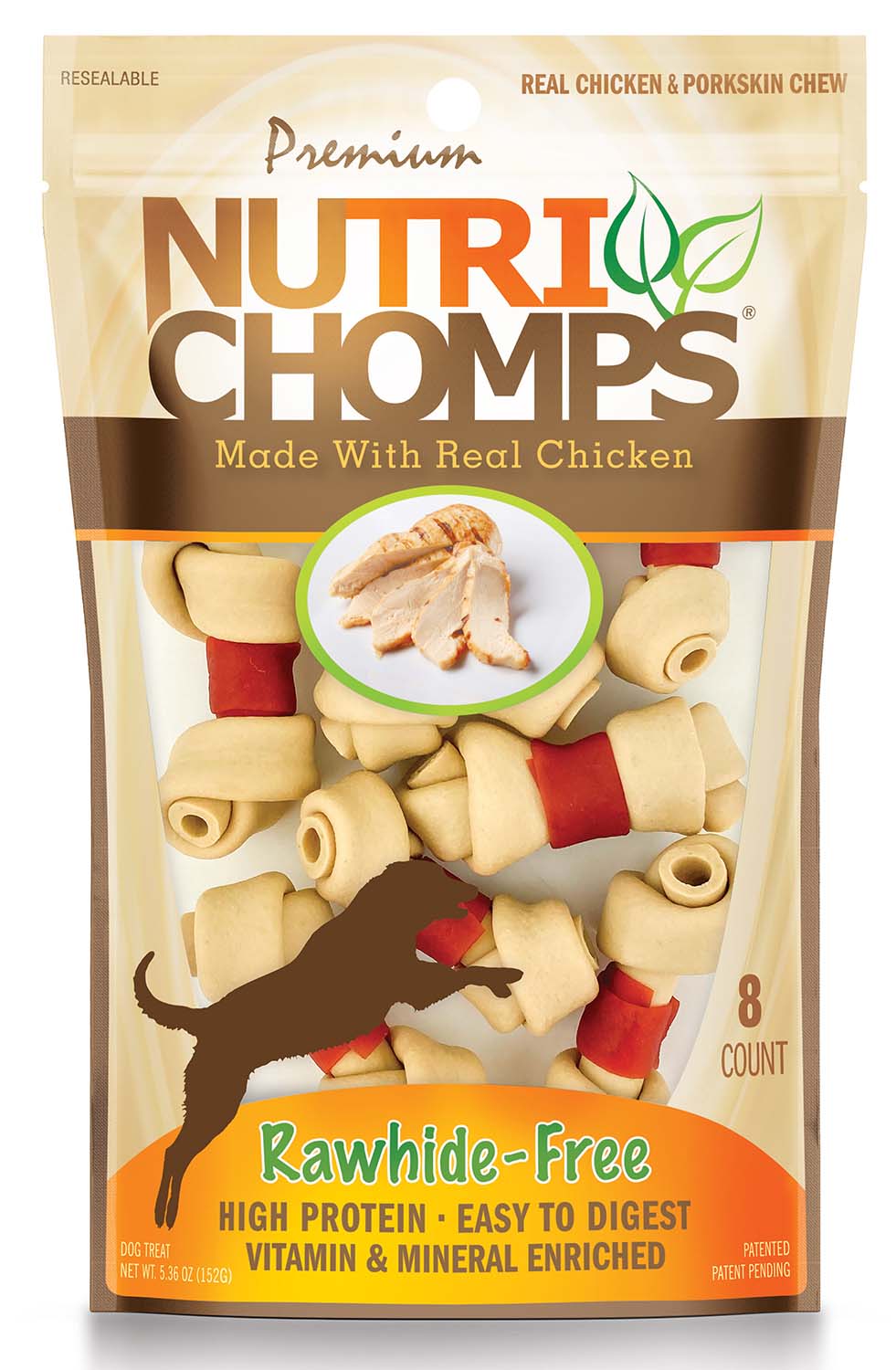 NutriChomps 8ct Chicken Mini Knot with Flavor Wrap - Buy Pet Shop