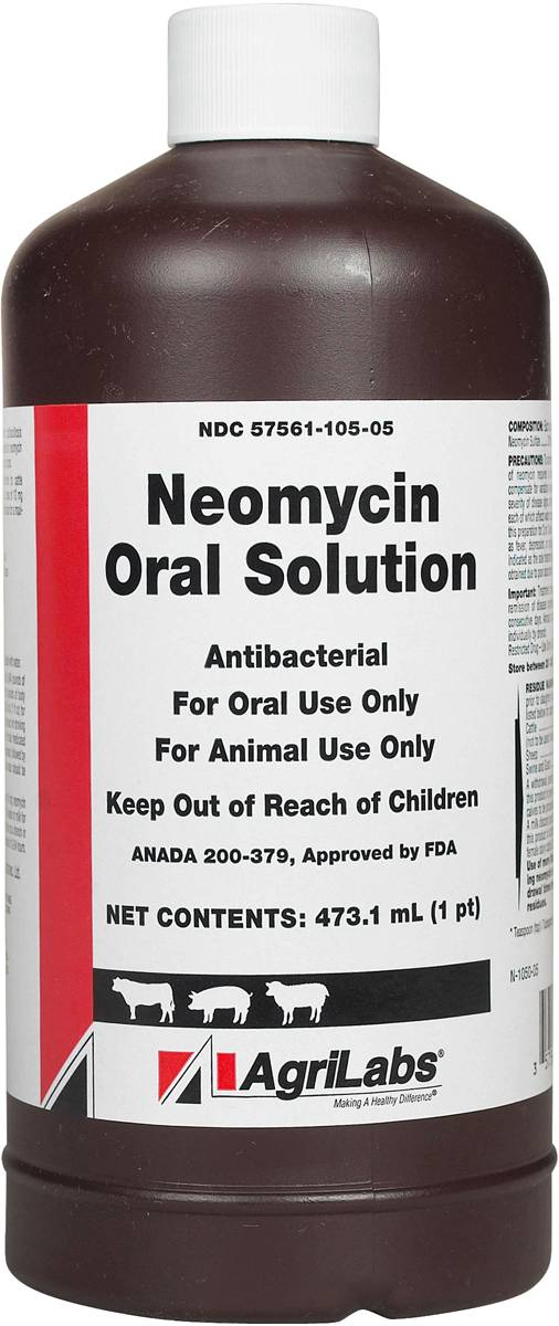 Rx Neomycin (Generic) Oral Solution for Livestock, 473 mL - Buy Pet Shop