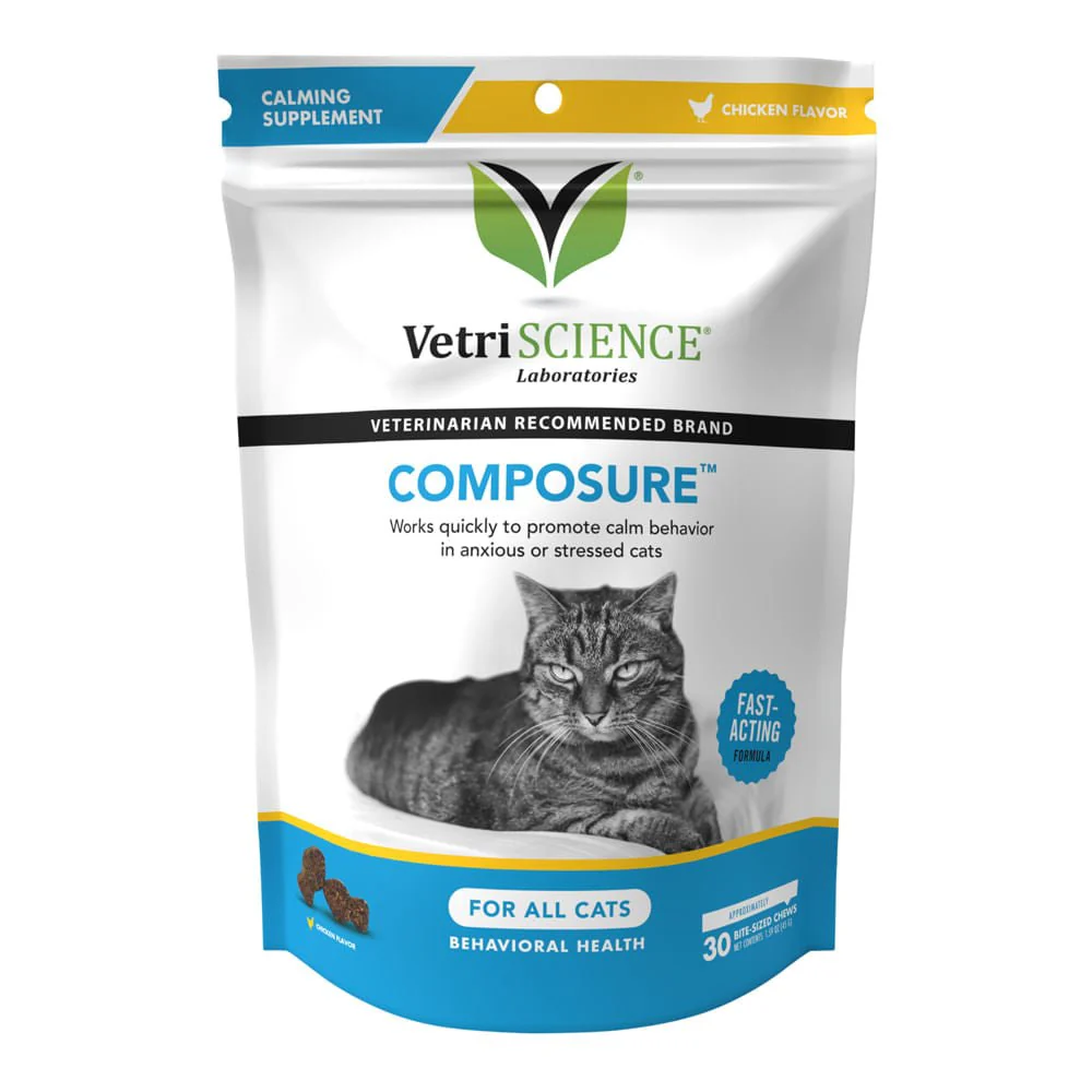 Composure Calming Support Formula for Cats, 30 Bite Sized Soft Chews - Buy Pet Shop