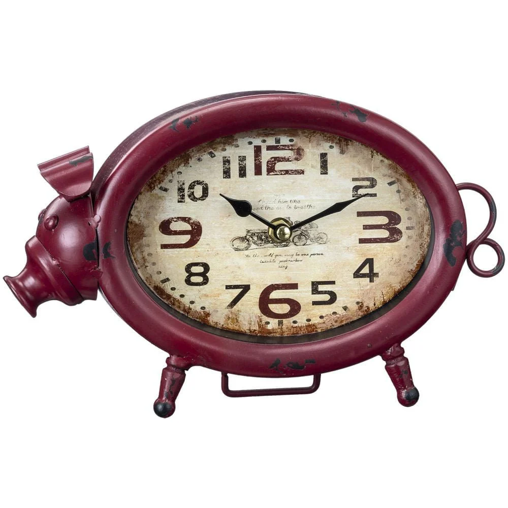 Country Pig Tabletop Clock - Buy Pet Shop