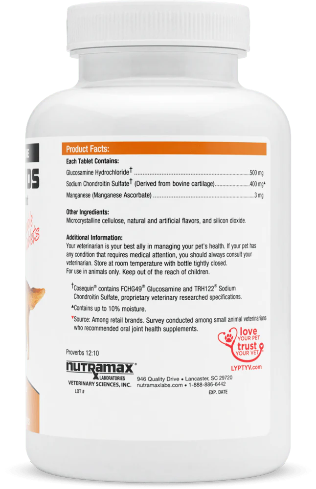 Nutramax Cosequin DS Joint Health with Glucosamine and Chondroitin Supplement for Dogs - Buy Pet Shop