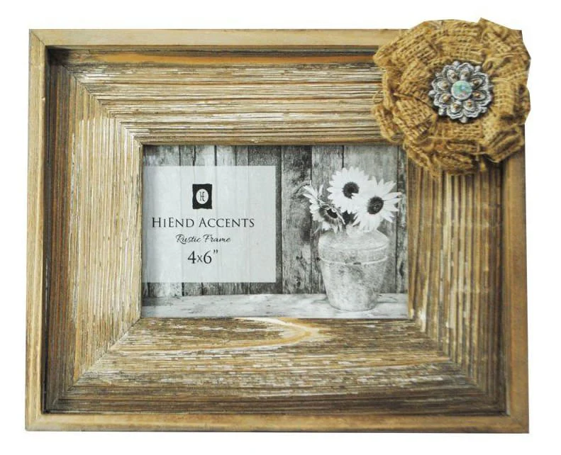 Wooden Burlap Bow Picture Frame - Buy Pet Shop