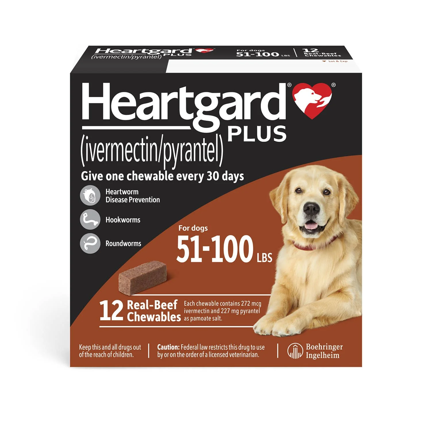 Rx Heartgard Plus for Dogs, 12 Chews - Buy Pet Shop
