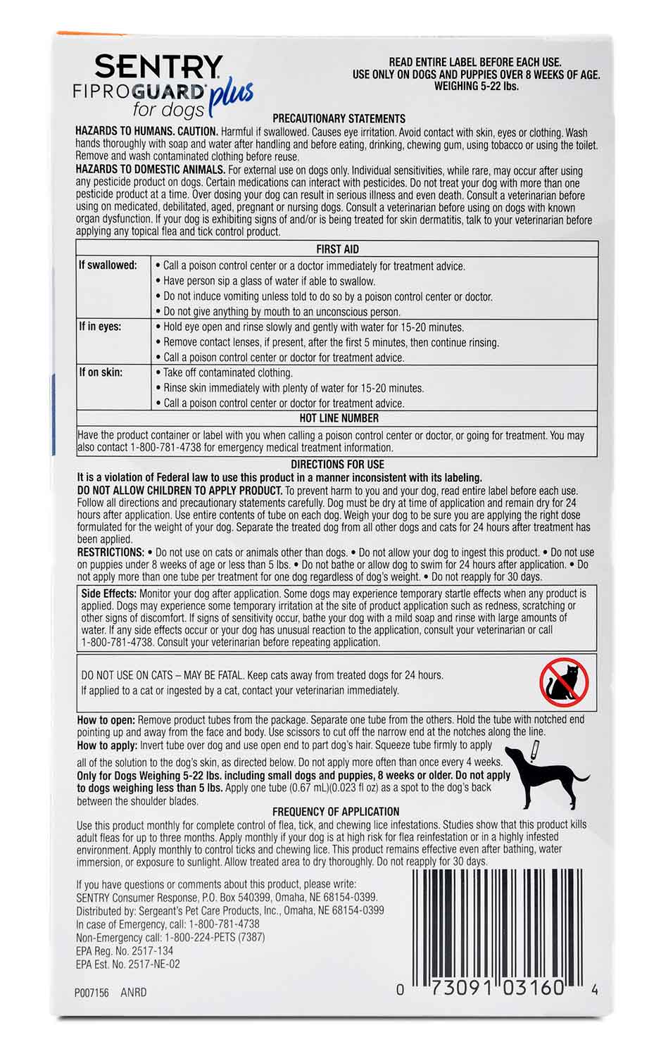 SENTRY Fiproguard Plus for Dogs, 3 Pack - Buy Pet Shop