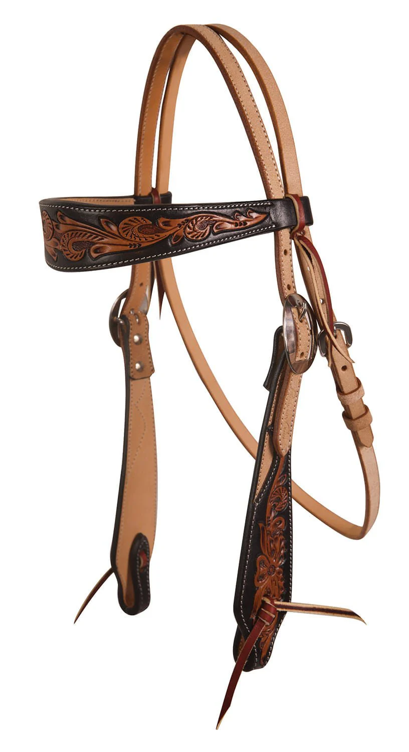 Professional's Choice Black Floral Roughout Browband Headstall - Buy Pet Shop