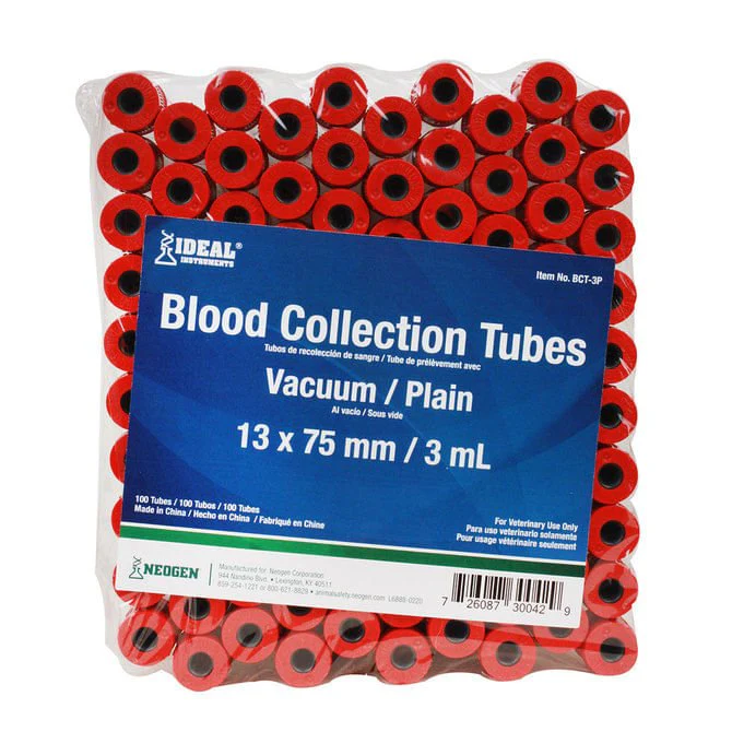 Ideal Blood Collection Vacuum Tubes, Red, 3 mL, 100 ct - Buy Pet Shop