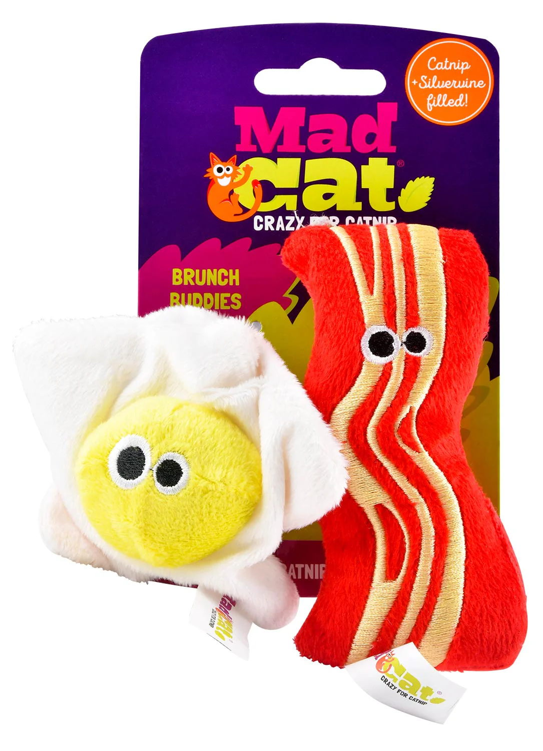 Egg/Bacon Mad Cat Catnip Toys, 2 pk - Buy Pet Shop