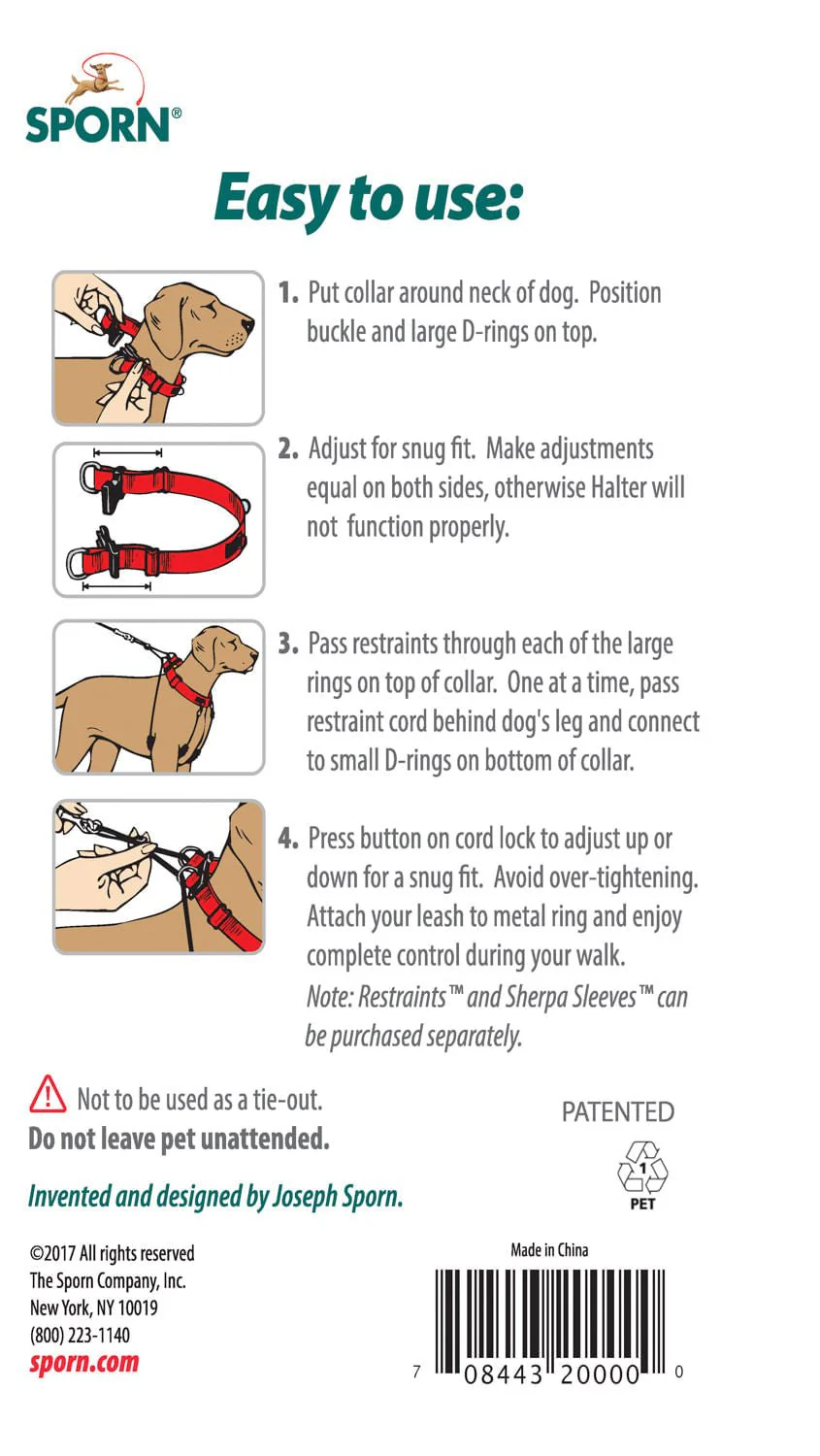 Sporn Big Dog Halter, Black - Buy Pet Shop