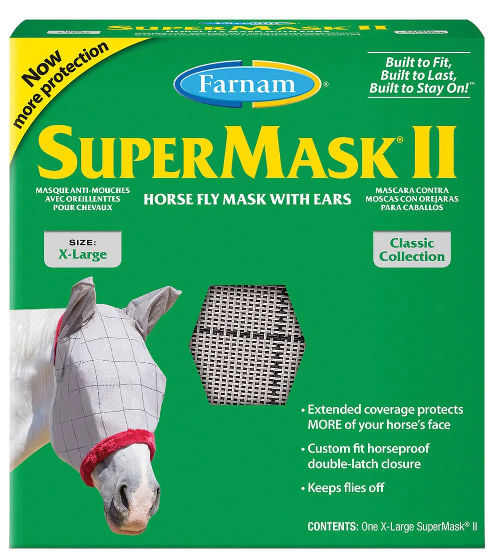 SuperMask II Classic Fly Mask with Ears, XL - Buy Pet Shop