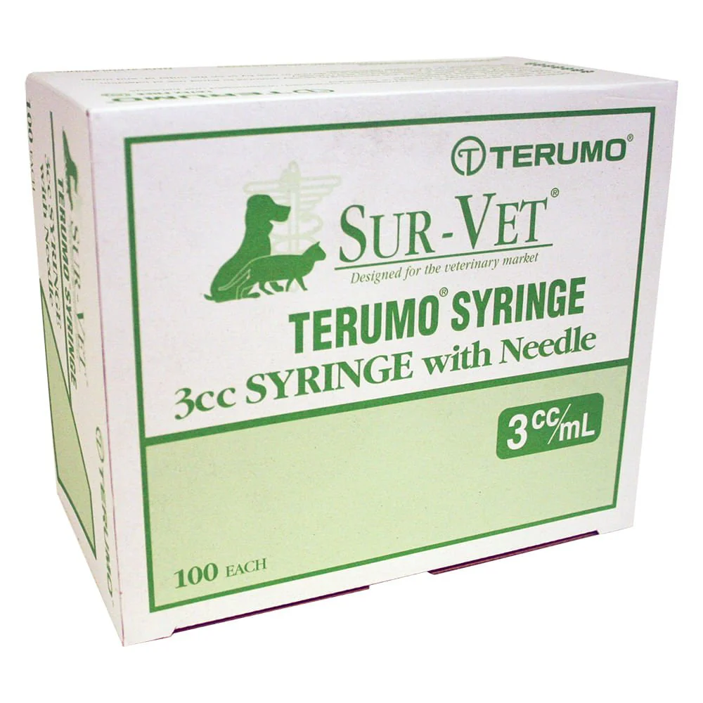 Terumo SUR-VET Syringe with Needle,  100 count - Buy Pet Shop