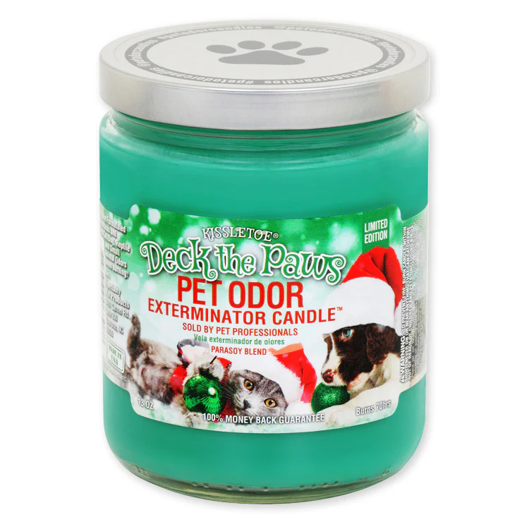 Pet Odor Exterminator Candle, Deck the Paws, 13 oz - Buy Pet Shop