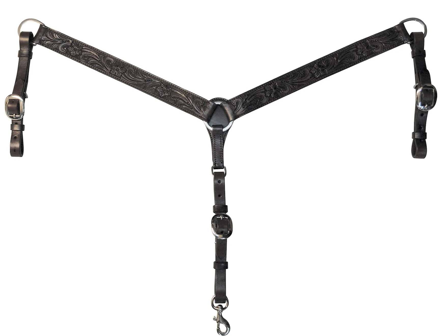 Circle Y Floral Tooled Breast Collar - Buy Pet Shop