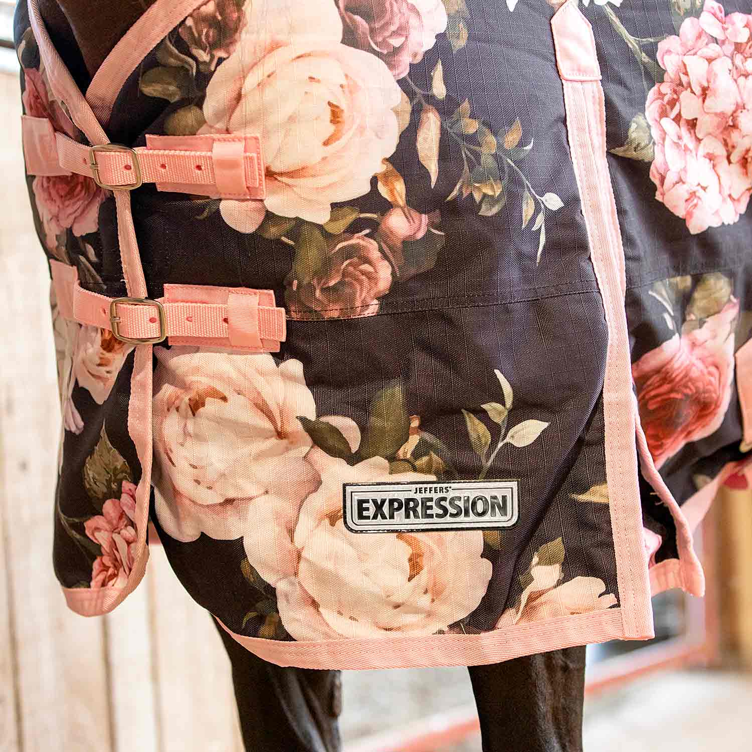 Expression 1200 Denier Standard Neck Turnout Blanket, 240 Gram, Rose Garden - Buy Pet Shop