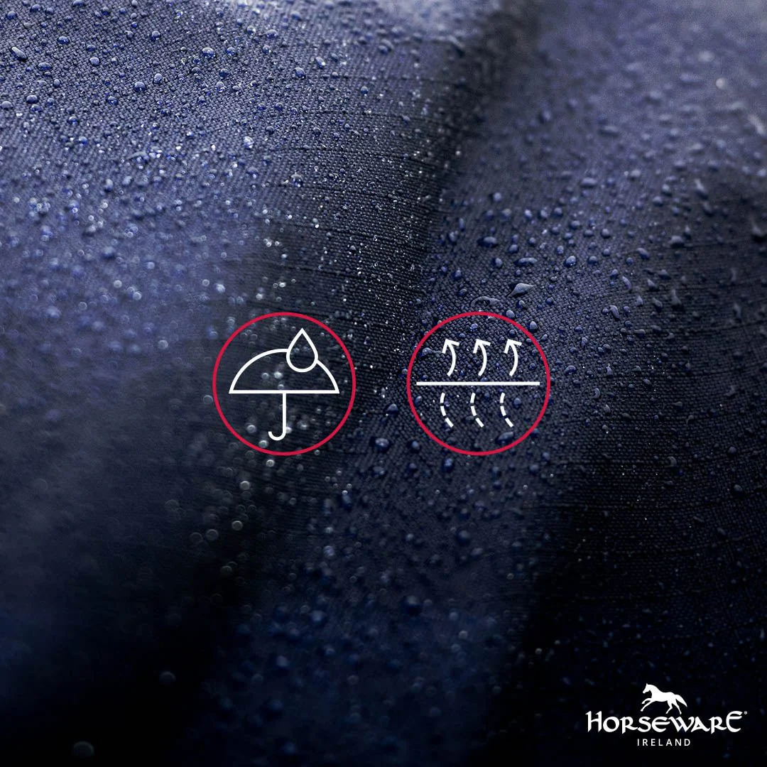 Rambo Duo Force Turnout Blanket, 100 Gram Outer with 100 Gram & 300 Gram Liner, Navy - Buy Pet Shop