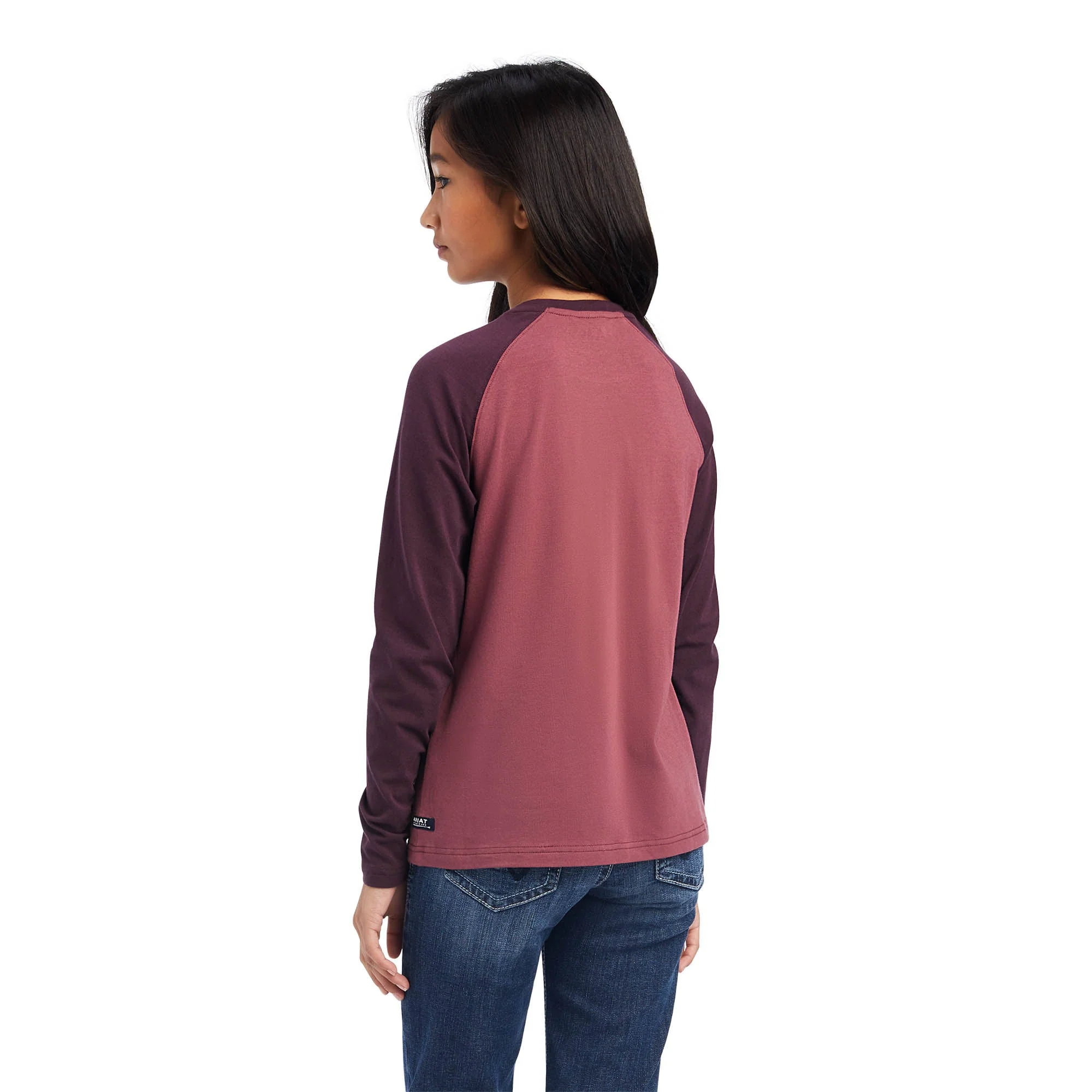 Ariat Girls Varsity Longsleeve T-Shirt, Mulberry/Rose - Buy Pet Shop