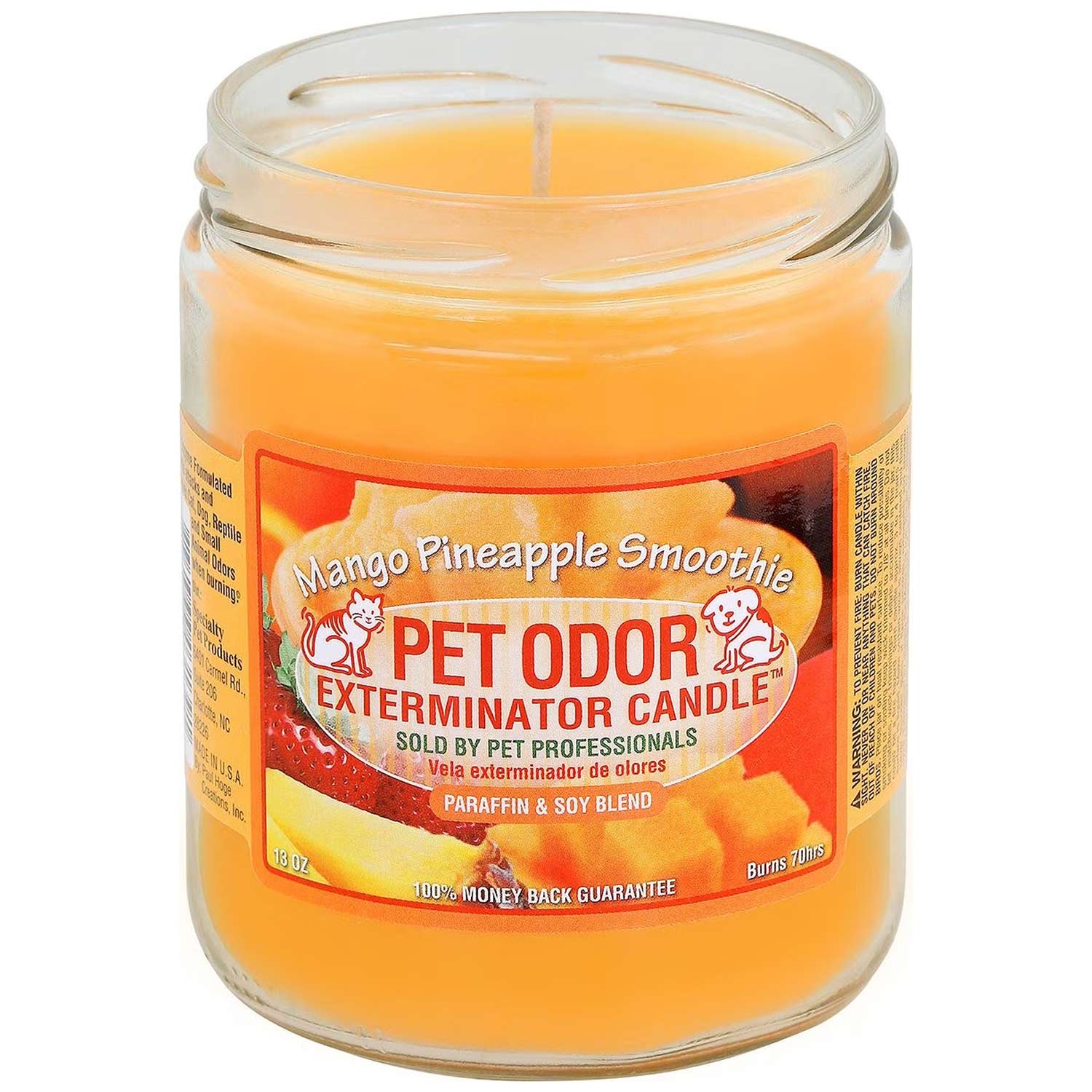 Pet Odor Exterminator Candle, Mango Pineapple Smoothie, 13 oz - Buy Pet Shop