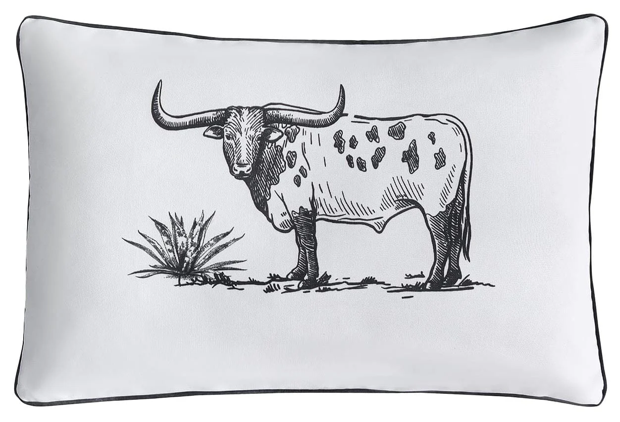 Ranch Life Indoor/Outdoor Pillow, Steer - Buy Pet Shop