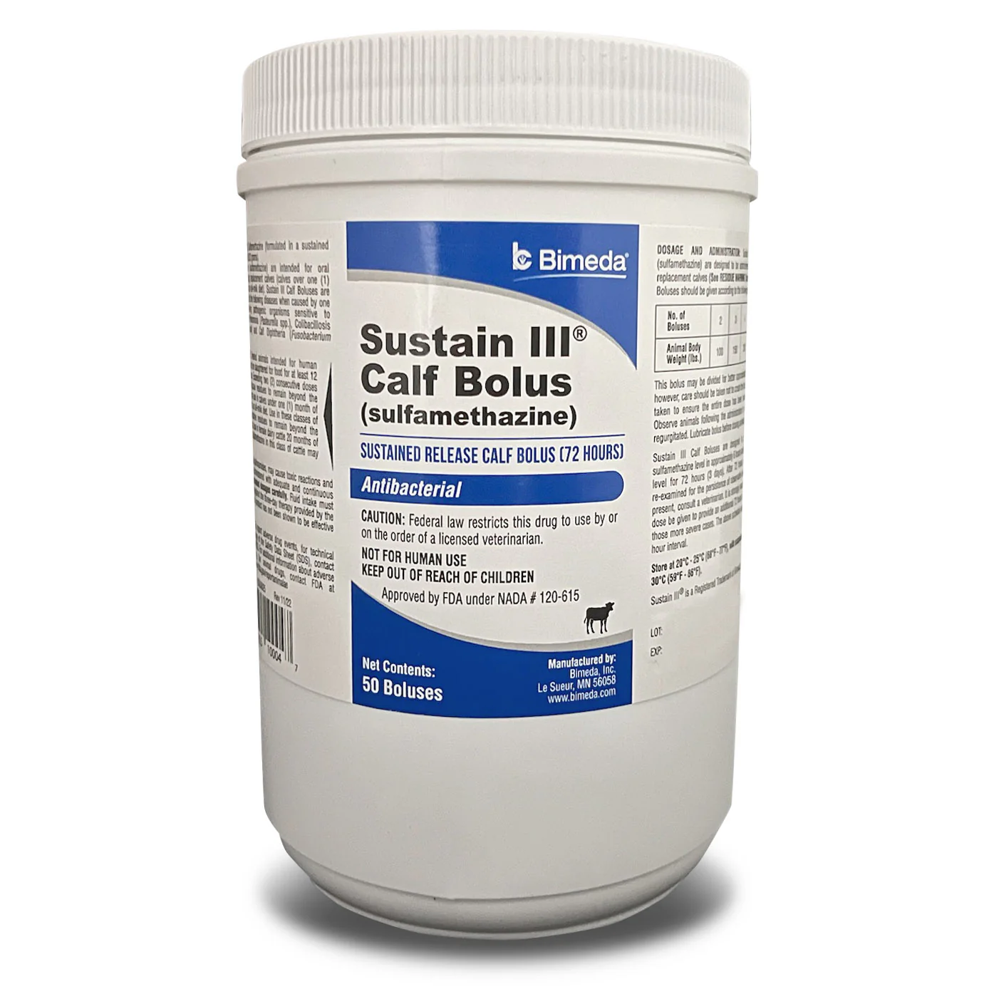 Rx Sustain III Bolus (sulfamethazine) Sustained Release Bolus (72 Hours) for Calves, 50 ct - Buy Pet Shop